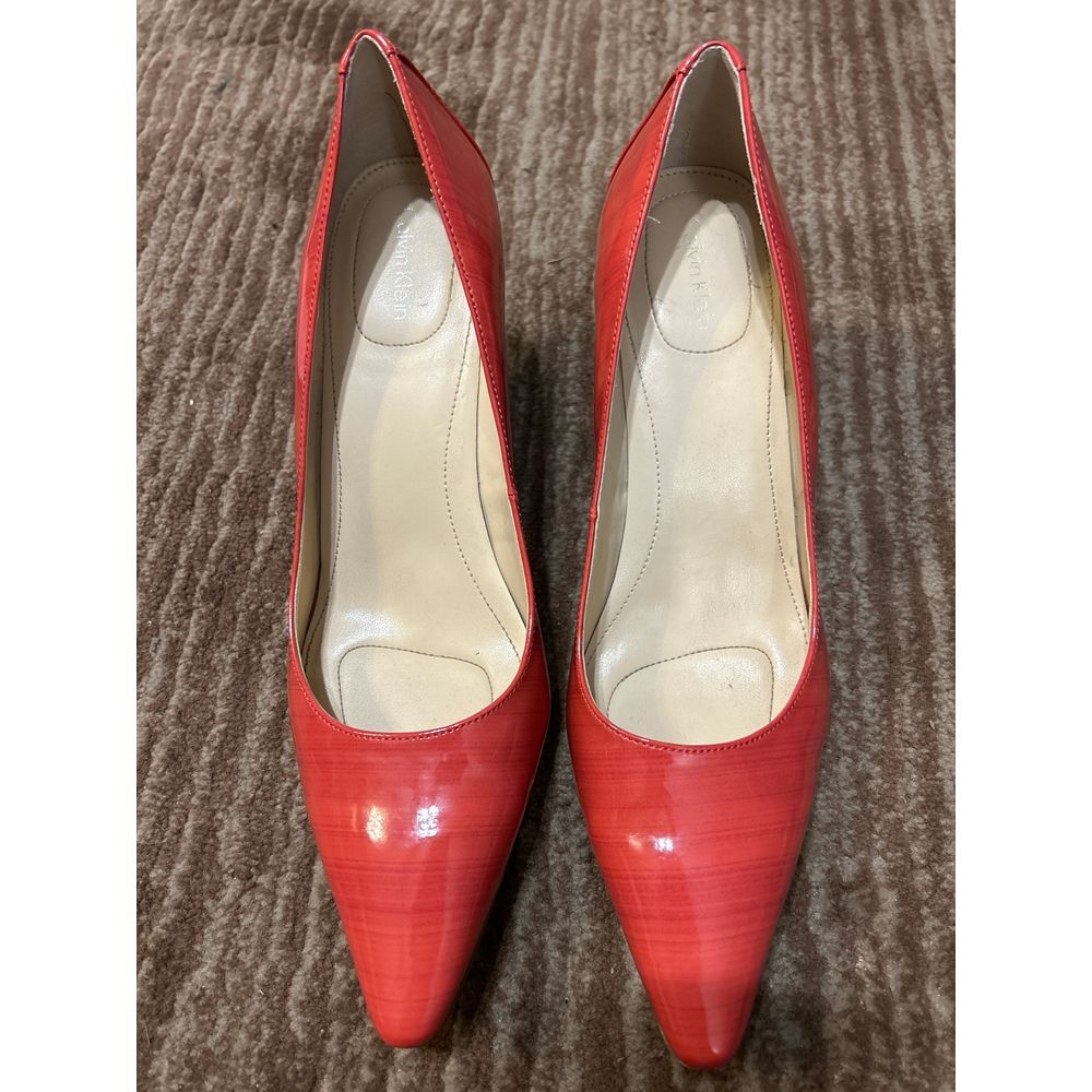 Calvin Klein Dolly E3674 Coral Pink Heels 8.5M. Dress‎ Office Shoes Gorgeous